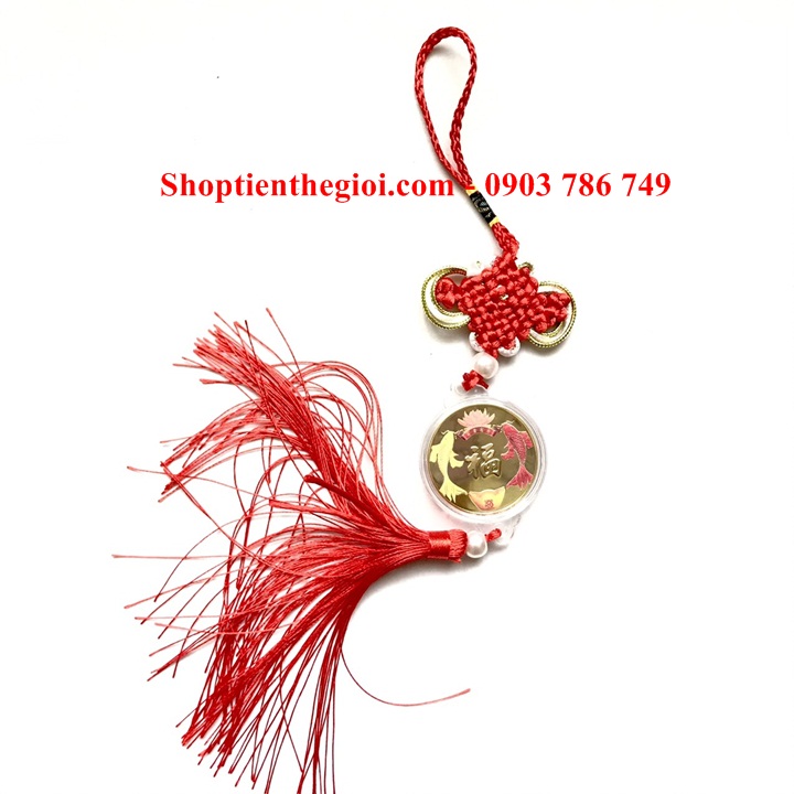 Dây Treo Xu Song Ngư in màu - SP005275 